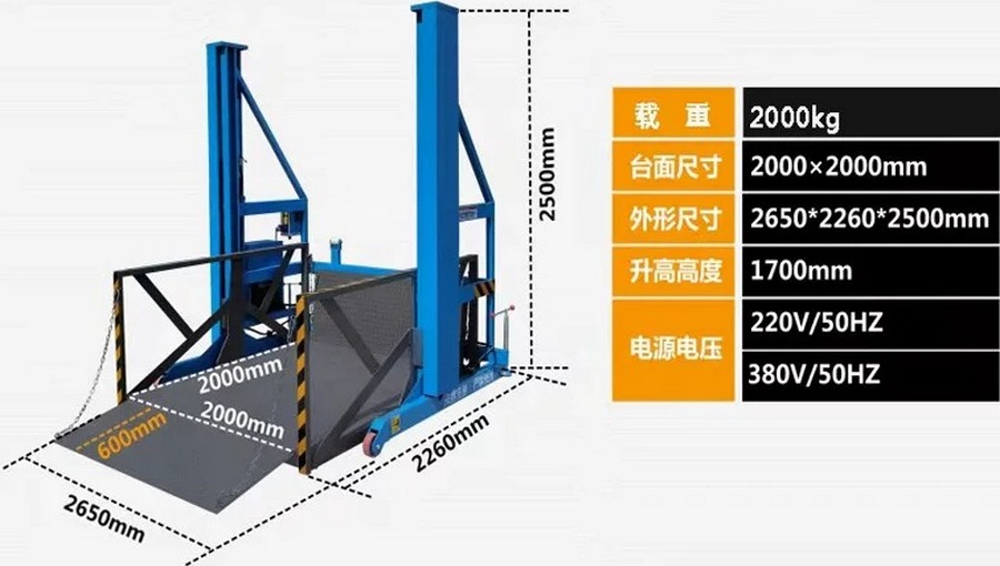 2噸移動式裝卸平臺